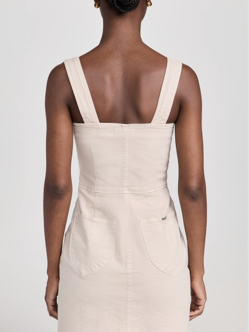 ROLLA'S Cream Button-Front Mini Dress - Picture 2 of 5